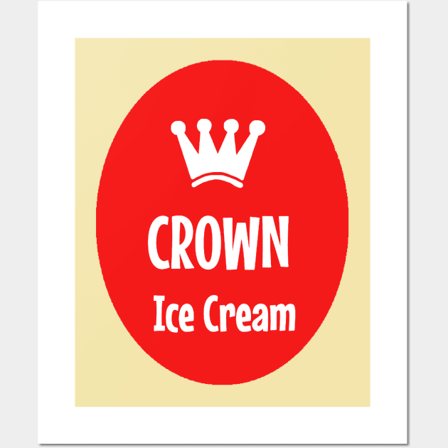 Crown Ice Cream Wall Art by Slabafinety